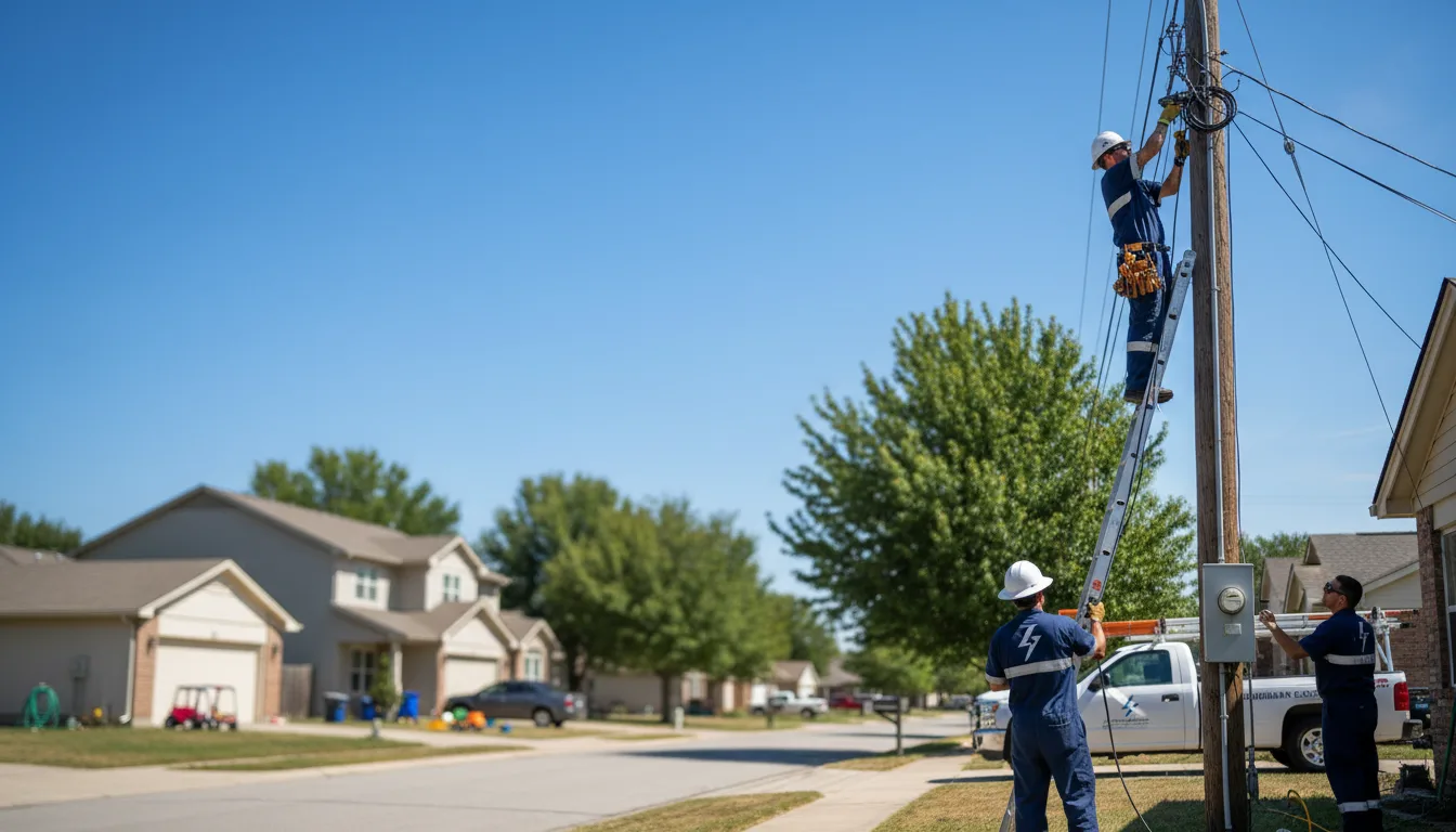 Residential electrician providing installation services in Okawville, IL